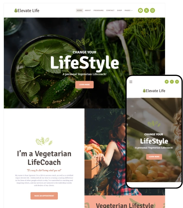 Elevate Life Kajabi Website Template