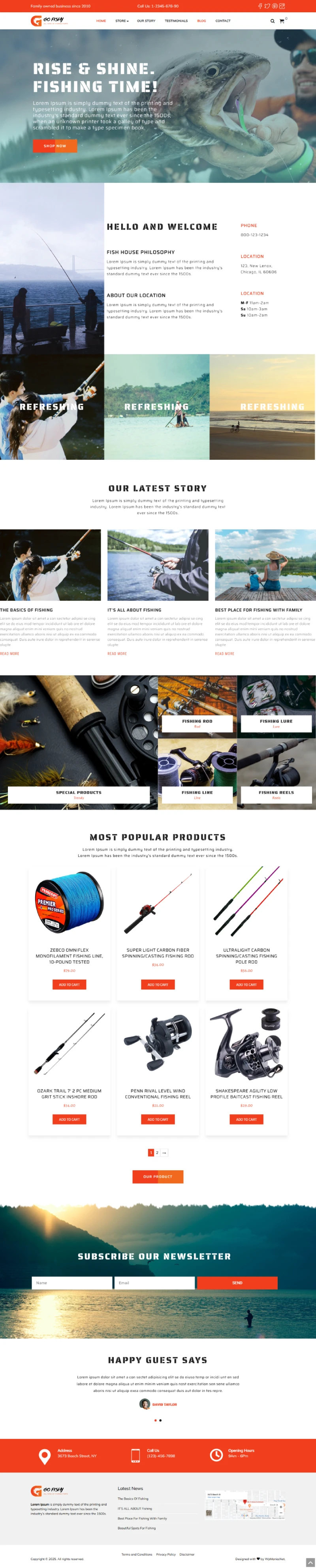 Fishing Kajabi Template Home Page