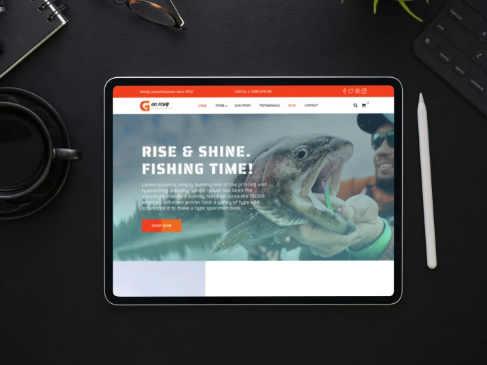 Fishing Kajabi Website Theme