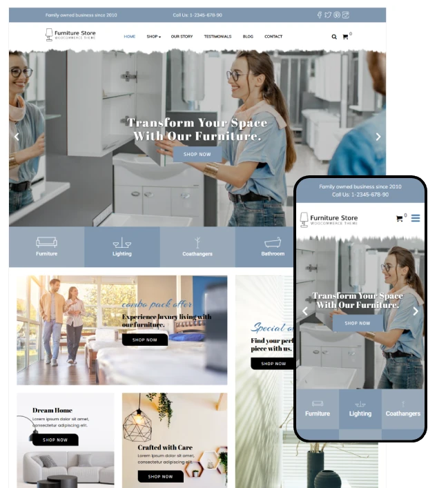 Furniture Store WooCommerce Theme - FurnitureStore