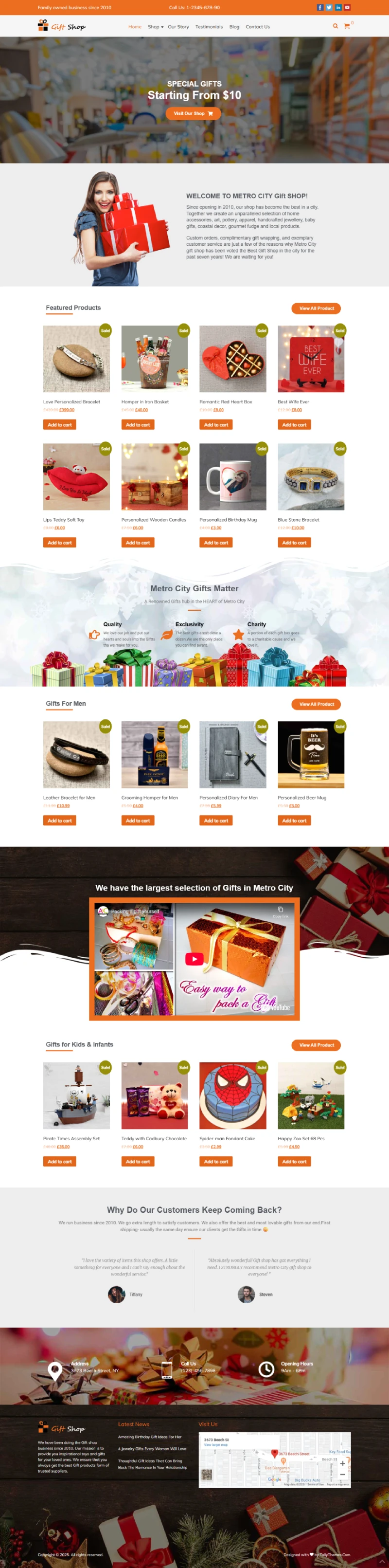 Gift Shop Pro Kajabi Template Home Page