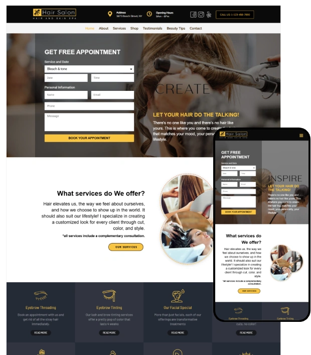 Hair Salon WordPress Theme – Hair Salon Pro
