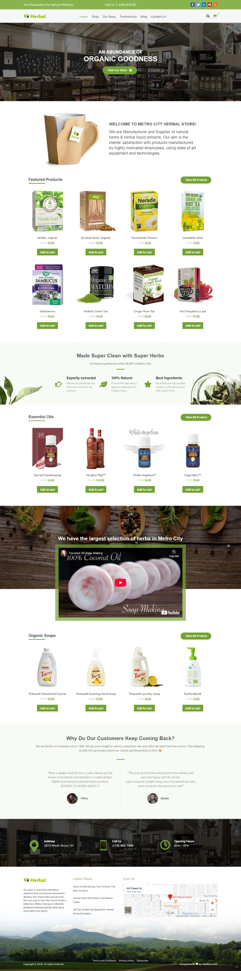 Herbal Kajabi Template Home Page