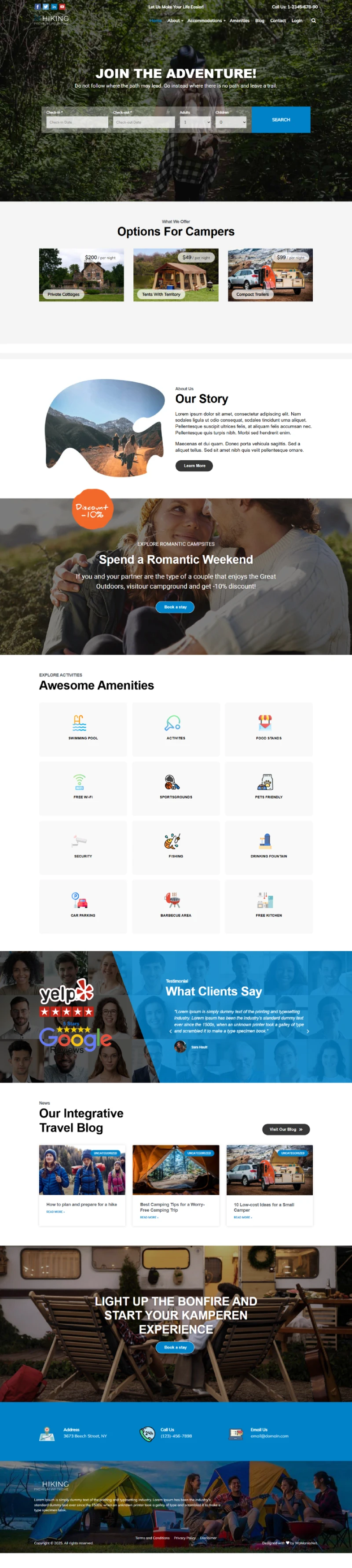 Hiking Kajabi Template Home Page