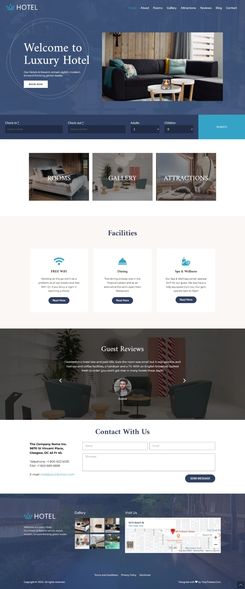 Hotel Pro Kajabi Template Home Page
