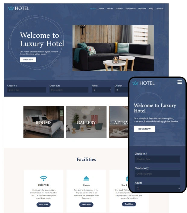 Hotel WordPress Theme – Hotel Pro