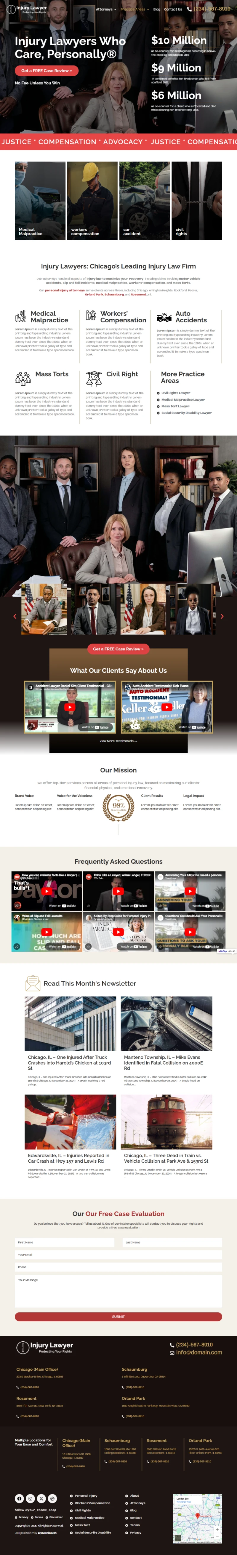 Injury Lawyer Kajabi Template Home Page