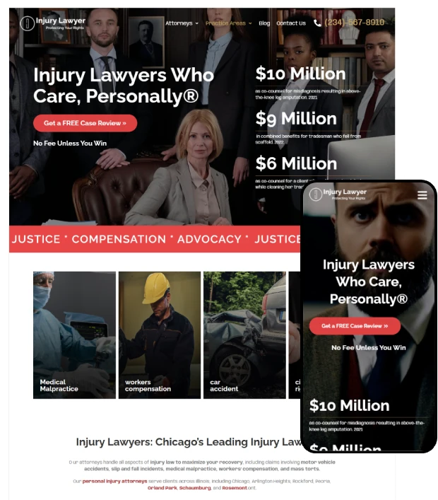Injury Lawyer Kajabi Website Template