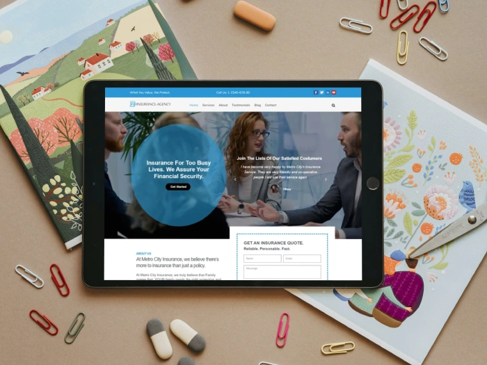 Insurance Agency Pro Nivora Kajabi Website Theme