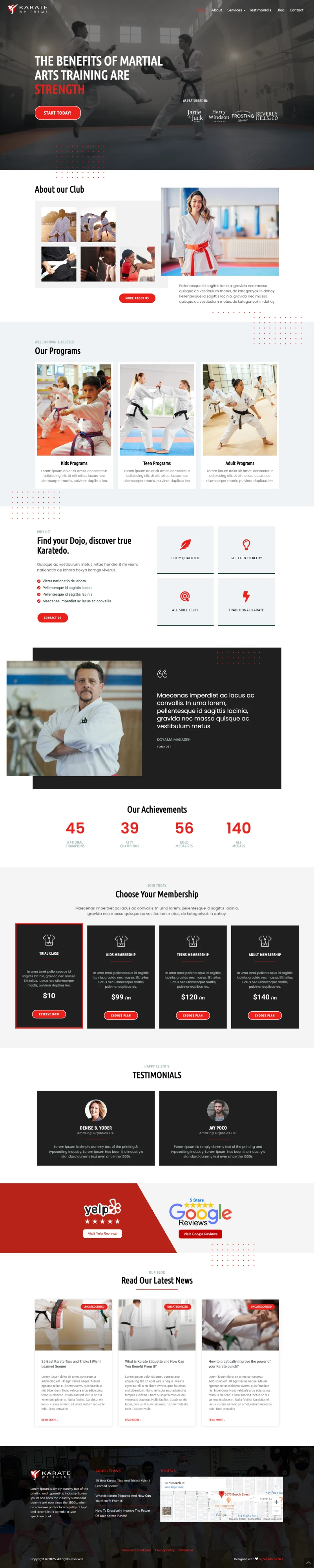 Karate Kajabi Template Home Page