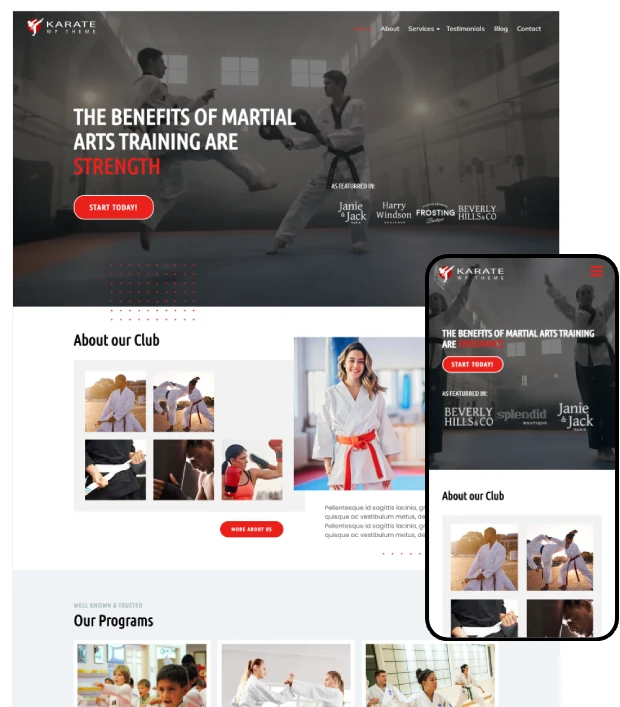 Karate WordPress Theme: Best Martial Arts WordPress