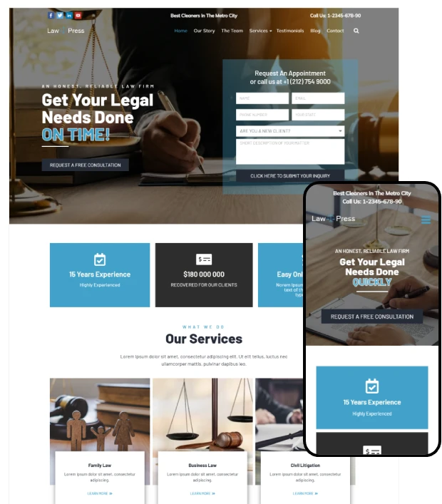 LawPress Law Firm WordPress Theme