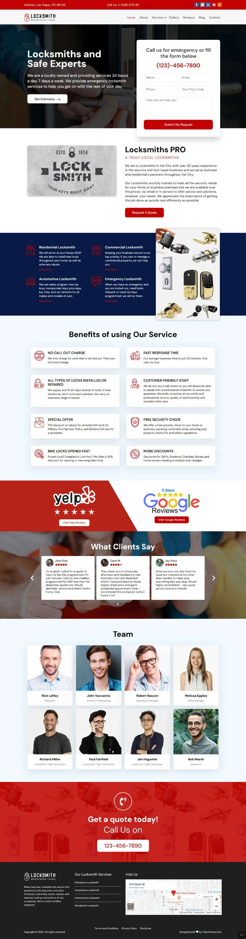 Locksmith Pro Kajabi Template Home Page