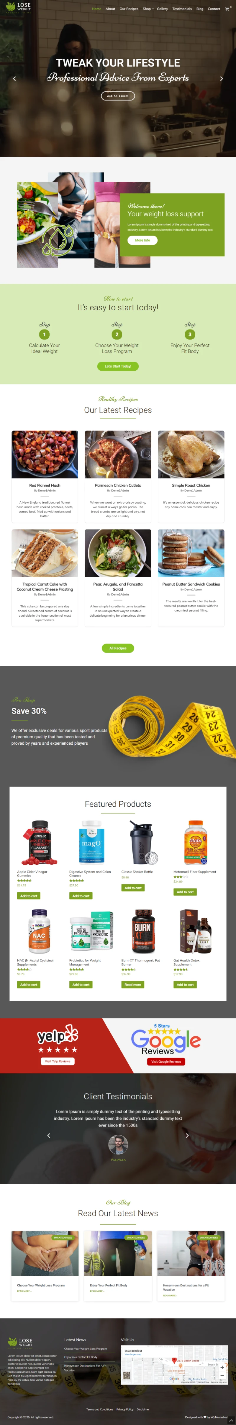 Lose Weight Kajabi Template Home Page