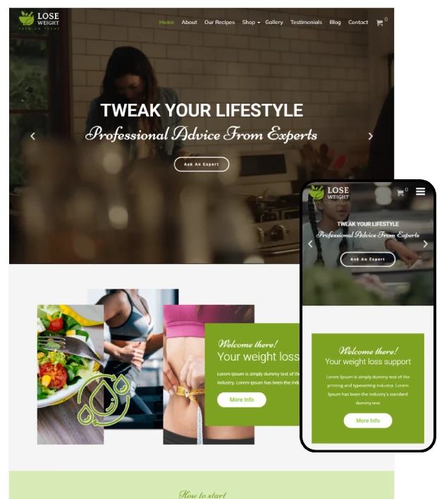 Lose Weight: The Ultimate WordPress Theme for Fitness Nutrition Success