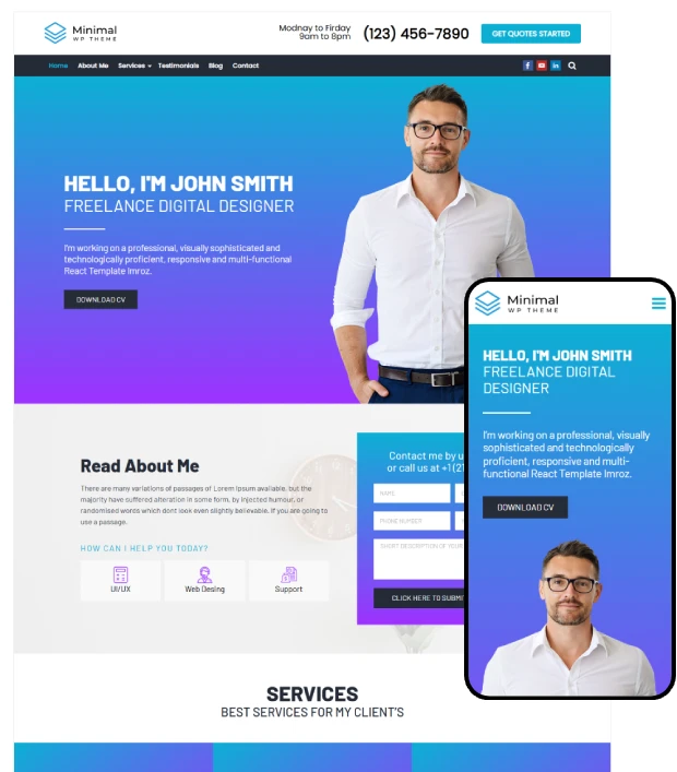 Minimal – Portfolio WordPress Theme