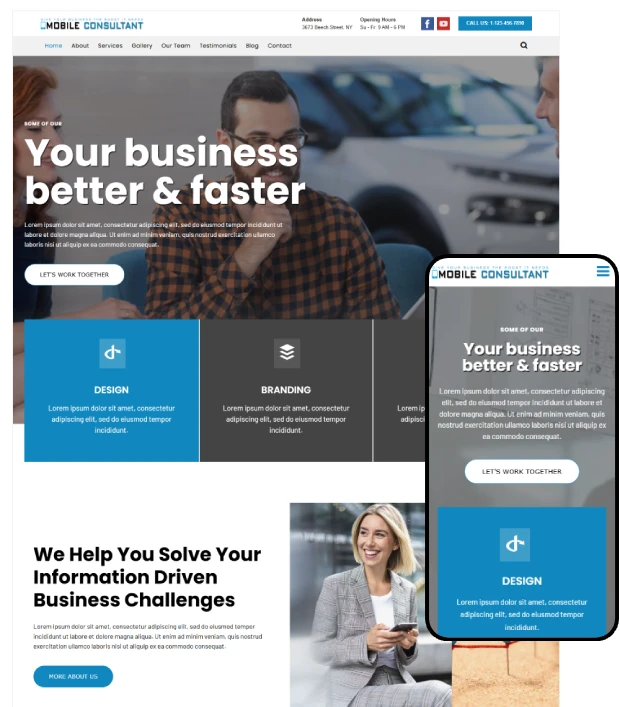 Mobile-Consultant Kajabi Website Template