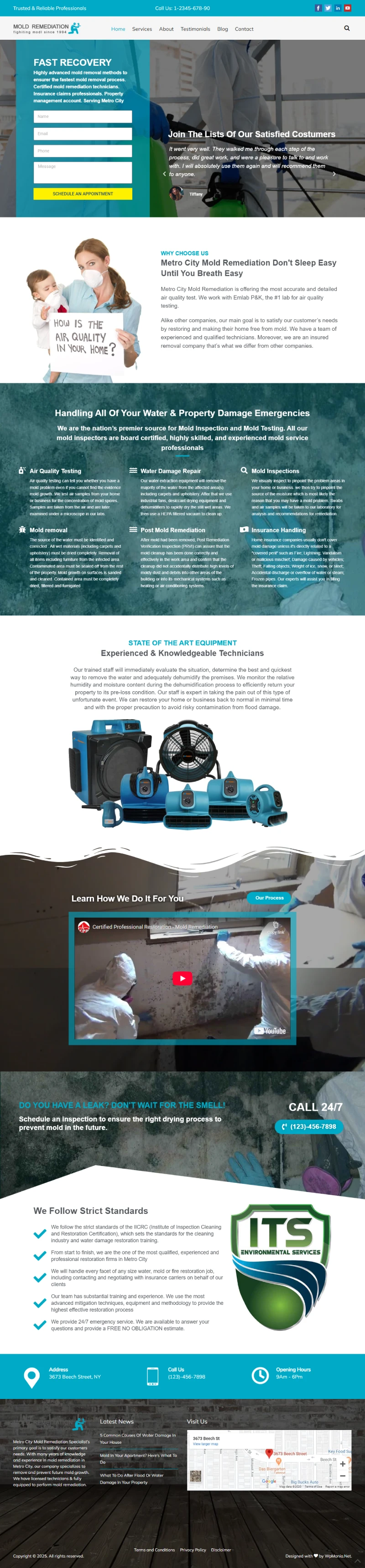 Mold Remediation Kajabi Template Home Page