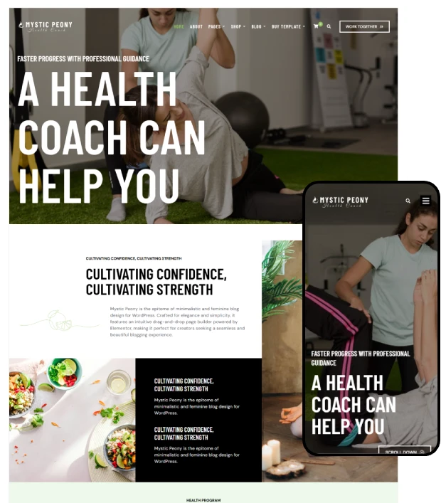 Self-Care WordPress Theme Mystic Peony