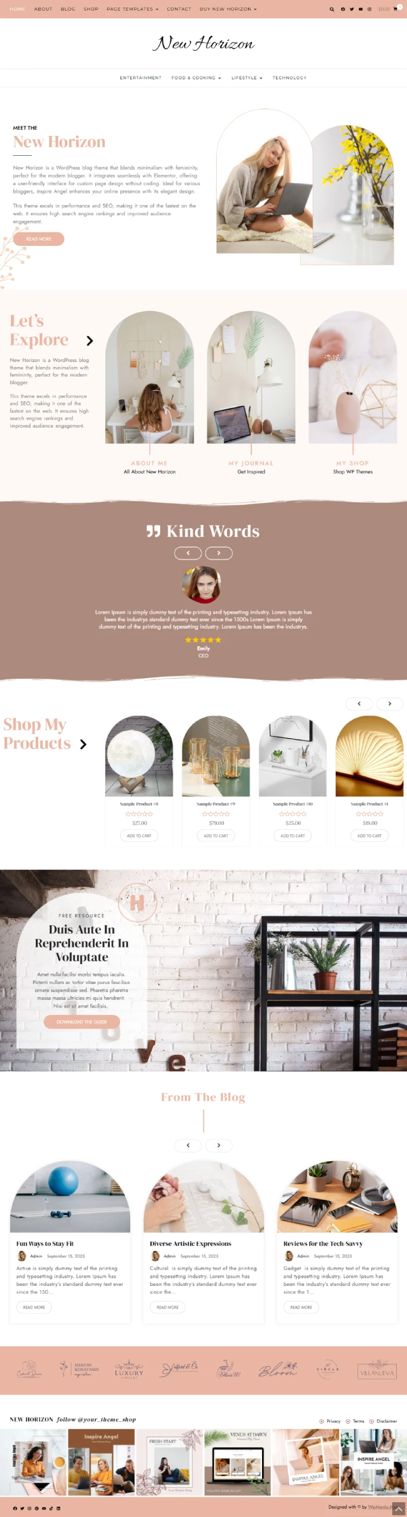 New Horizon Kajabi Template Home Page