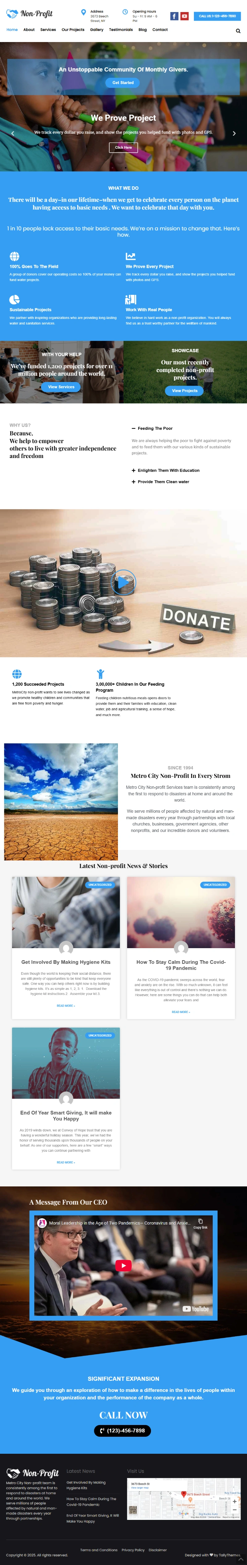 Nonprofit Pro WordPress Template Home Page