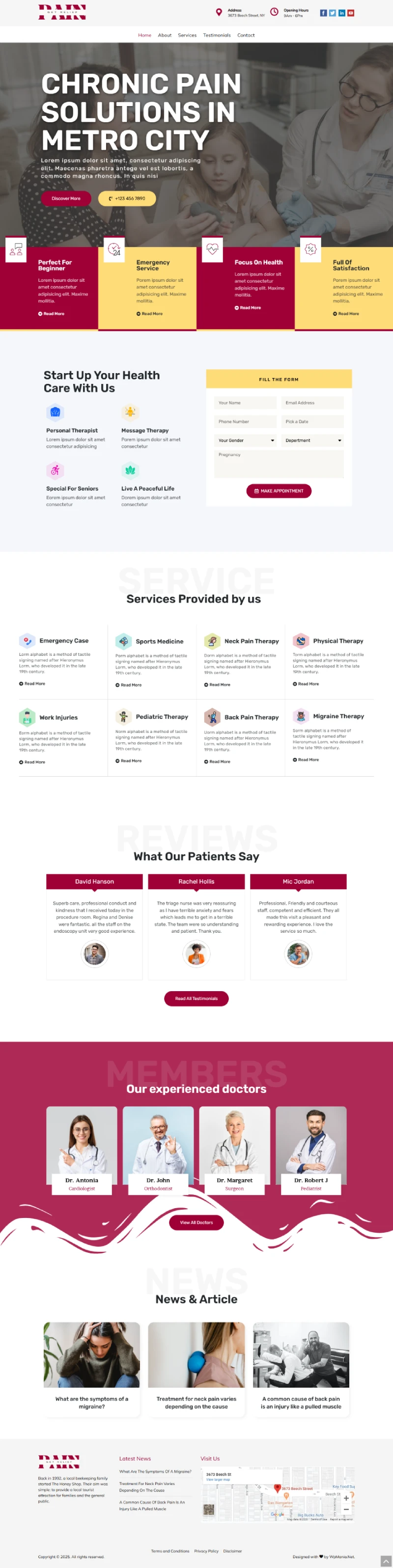 Pain Management Kajabi Template Home Page