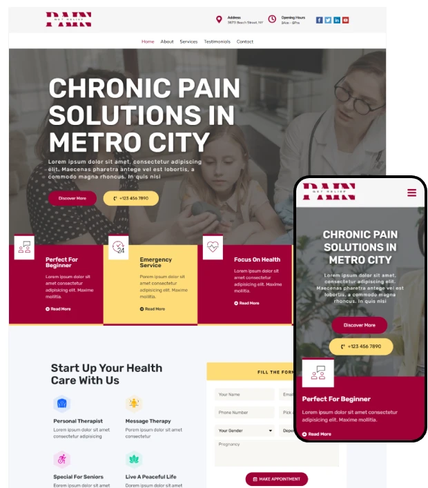Pain Management WordPress Theme