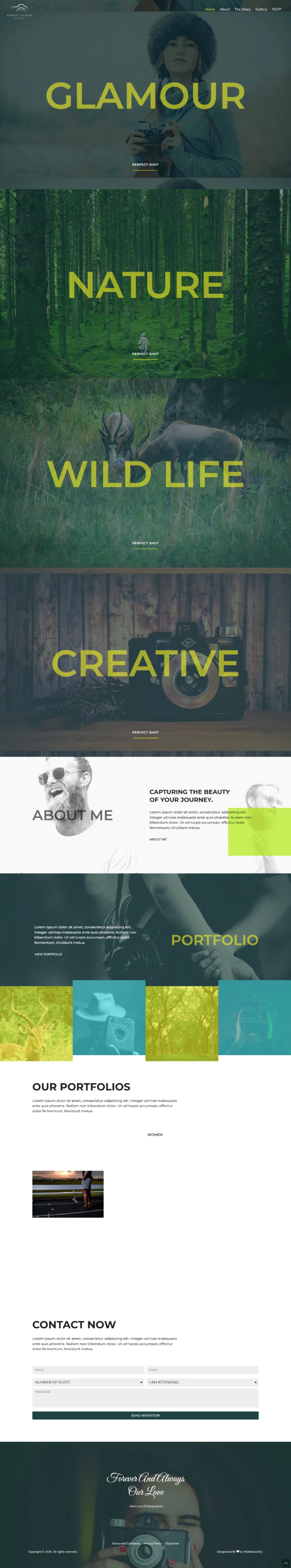 Photography Kajabi Template Home Page