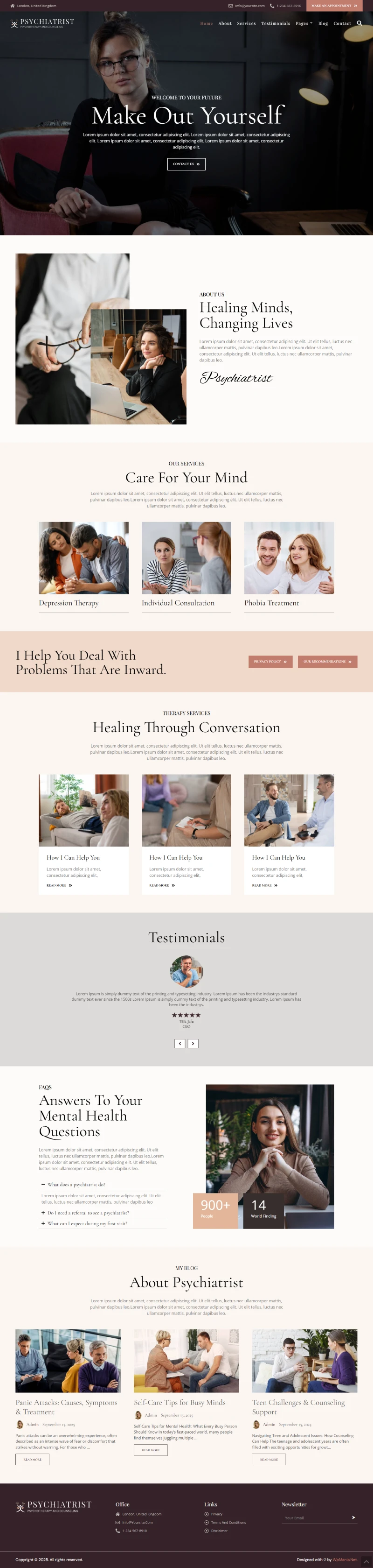 Psychiatrist Kajabi Template Home Page