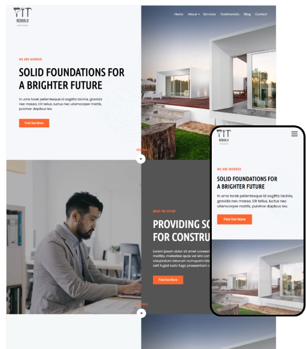 Construction Renovation WordPress Theme - Rebuild