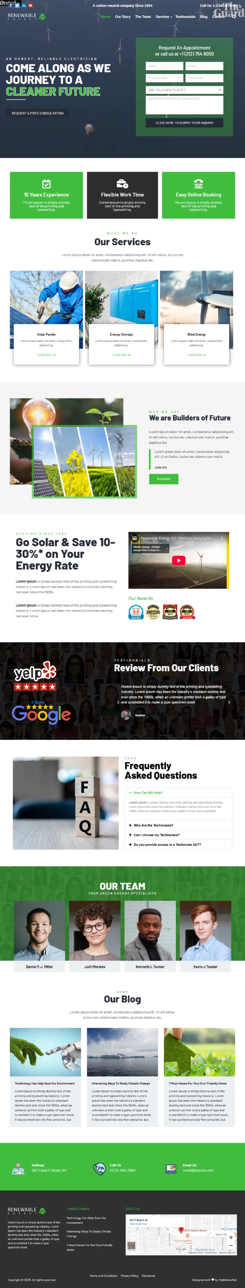Renewable Energy Kajabi Template Home Page