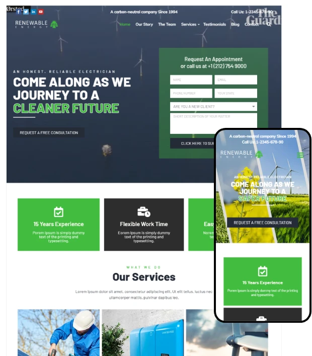 Renewable Energy Kajabi Website Template