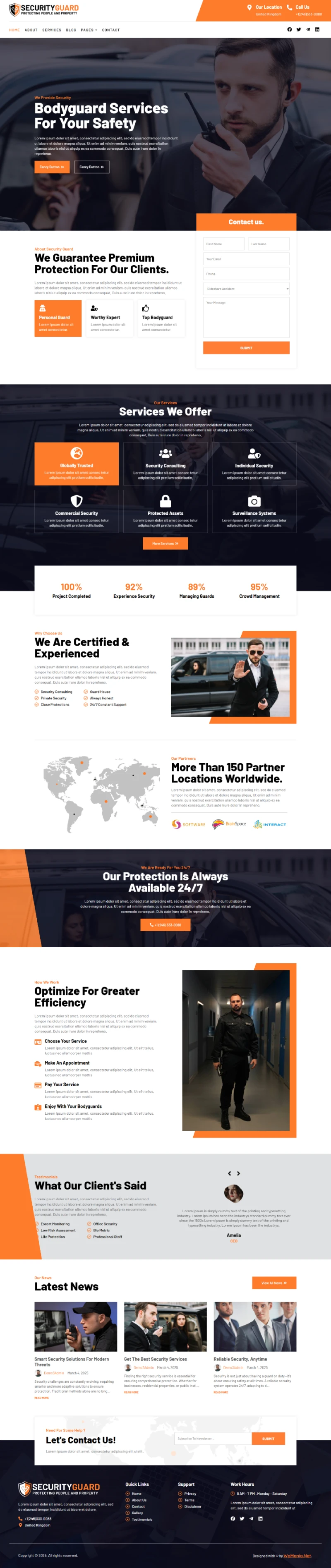 Security Guard Kajabi Template Home Page