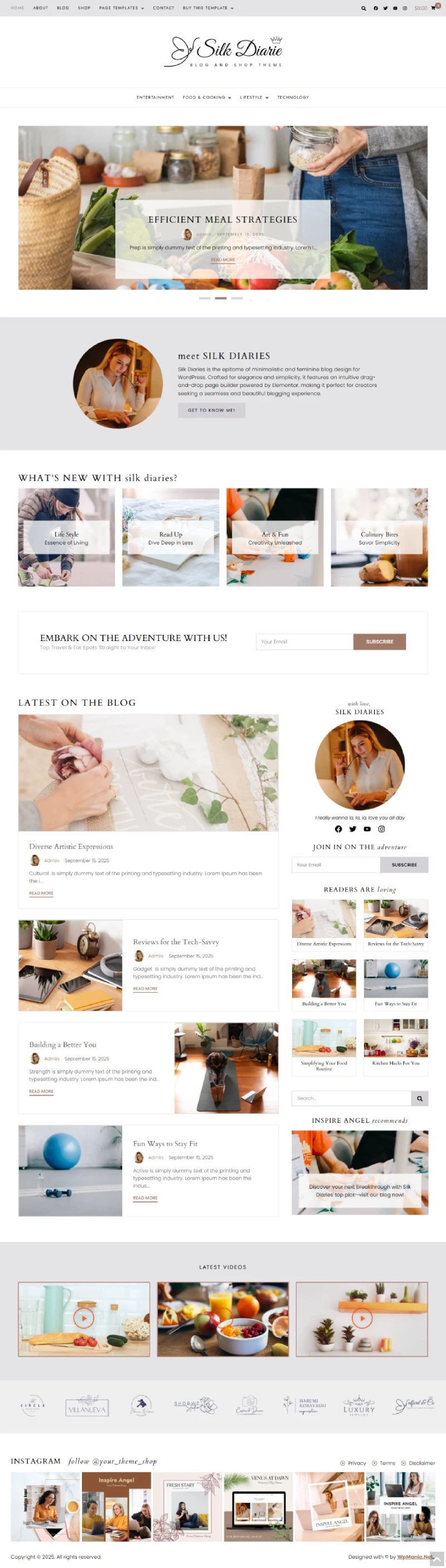 Silk Diaries Kajabi Template Home Page