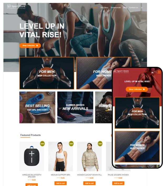 Sport Store WooCommerce WordPress Template