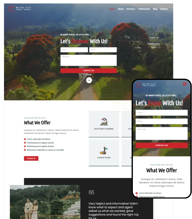 Travel Agency WordPress Theme