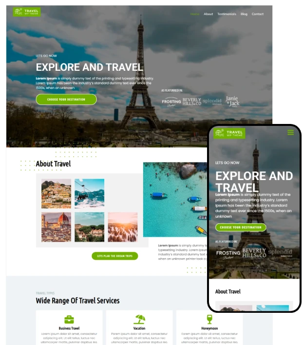 Travel WordPress Theme : Website Template For Outdoor Advanture