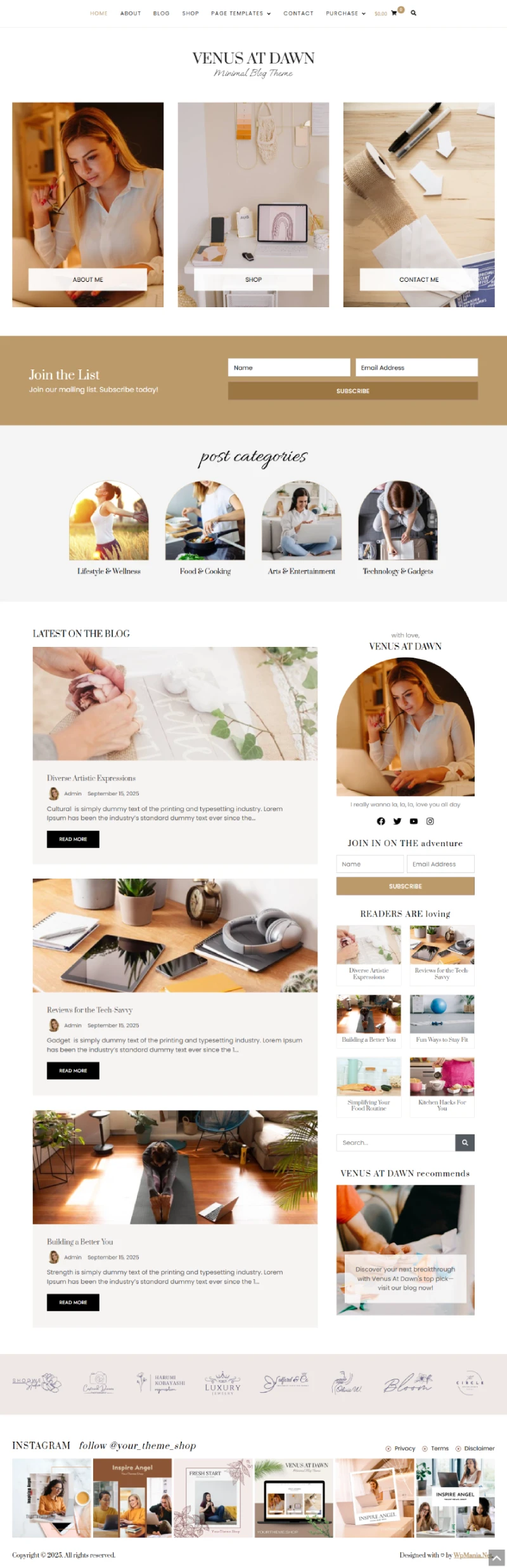 Venus Kajabi Template Home Page