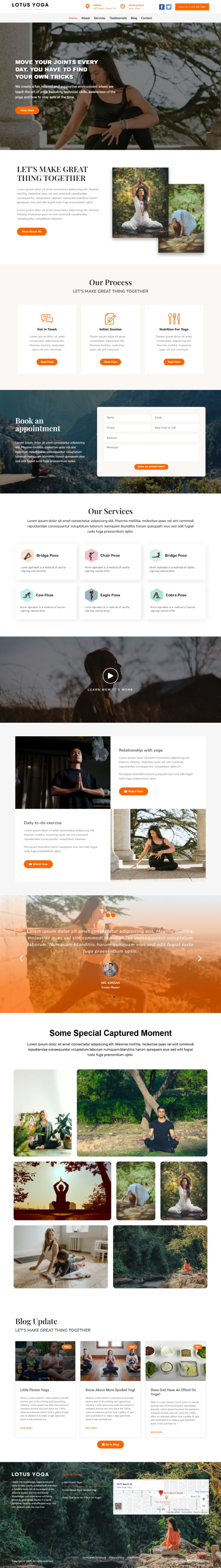 Yogaa WordPress Template Home Page
